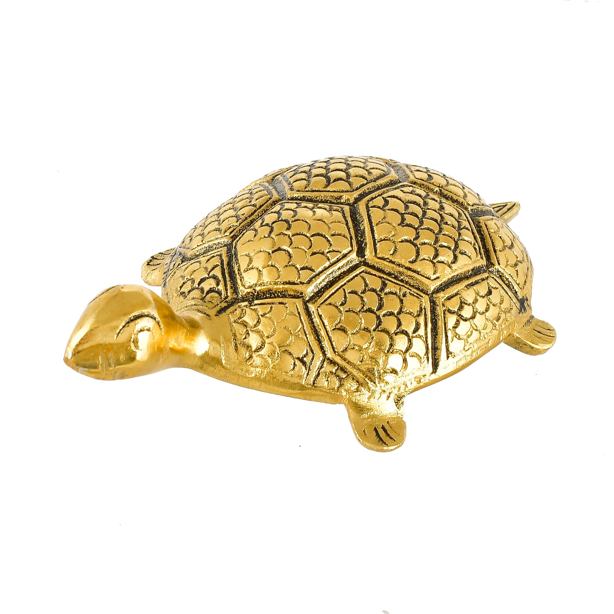 Great Art Metal Kachua On Gold Metal Plate Vastu Yantra Turtle Feng Shui Decorative Good Luck Showpiece For Home And Office (Gol